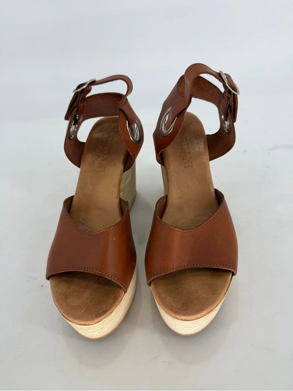 Cordani Calzature Macie Wooden Heel Platform Clogs Size 40